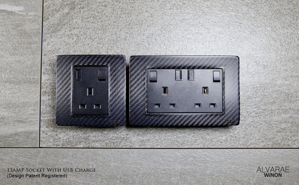 Power Socket with USB (Double)
