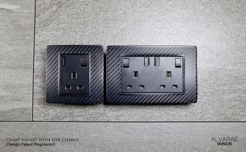 Power Socket with USB (Double)